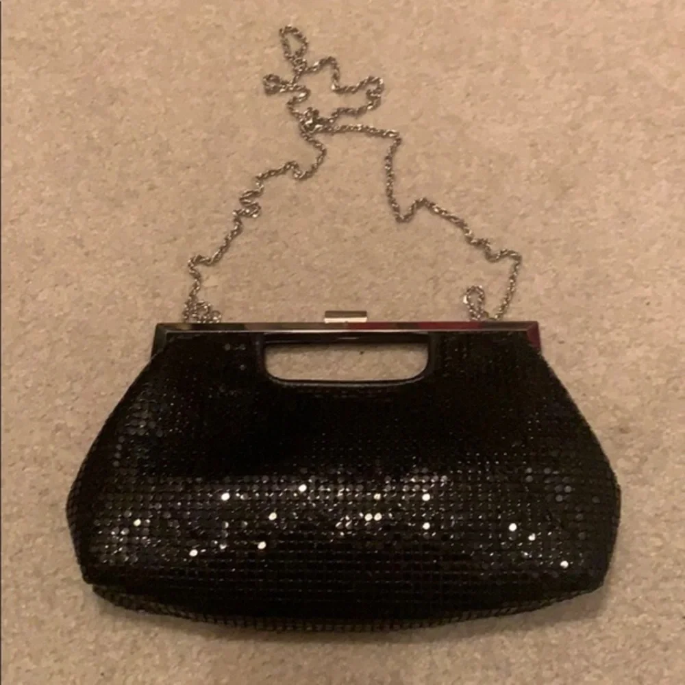 Black sequins clutch great condition like new